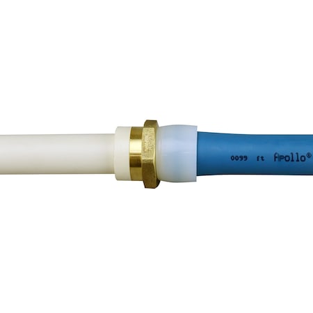 3/4 In. Brass PEX-A Barb X 3/4 In. Schedule 40 PVC Straight Adapter